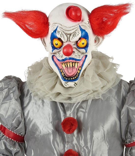 PARTYTIME - Rood wit en blauw horror clown masker voor volwassenen | bol.com