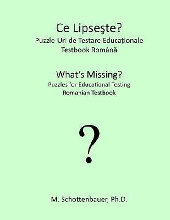 What's Missing? Puzzles for Educational Testing - cover