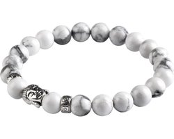 Fako Bijoux® - Buddha Armband - Deluxe - Wit