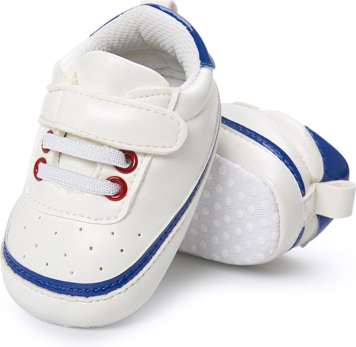 Kosten emmer Refrein Baby Sneaker - Wit & Blauw - 0-6 maanden (11 cm) | bol.com
