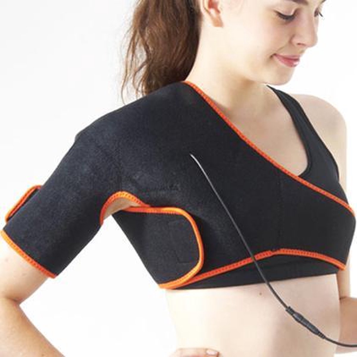 Thermedic ProWrap 110 Schouder Brace. Pijnbestrijding. Infrarood warmte-therapie gericht op slijmbeursontsteking, SLAP-Laesie, Frozen Shoulder, Schouder Dislocatie, Artritis. Ook spierpijn, gewrichtspijn, doorbloeding, blessures e.d.