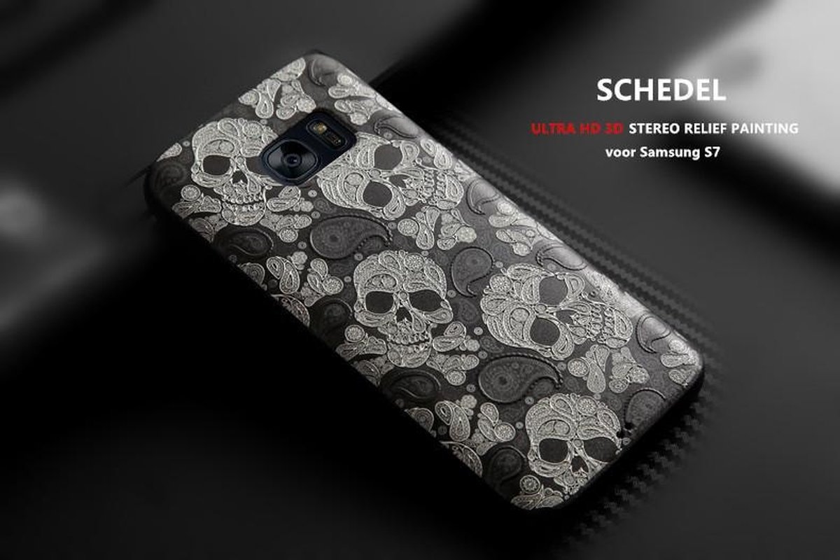 Design 3D Softcase Hoesje - Samsung Galaxy S7 - Schedel