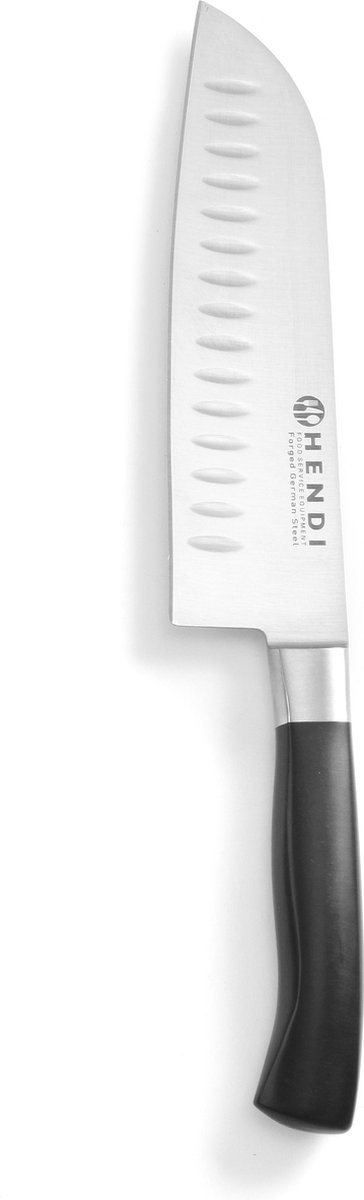 Hendi Professioneel hol geslepen Santokumes met Granton kuilen 31 cm