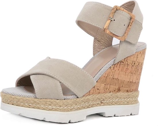 SPM Lambo Grijze Sandaal Met Sleehak Maat: 39 | bol.com