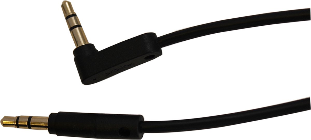 Scanpart AUX kabel 1 meter - Haaks - Geschikt voor autoradio - 3.5 mm naar 3.5 mm - Universeel