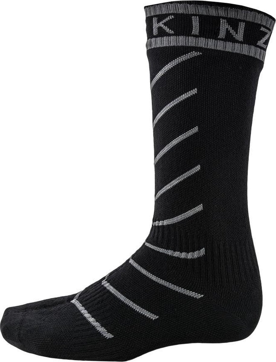 Sealskinz Super Thin Pro Mid sock Hydrostop Fietssokken - Maat S - Black/Grey - Sealskinz