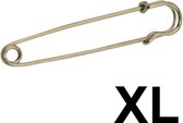 Fako Bijoux® - Sierspeld - Sjaalspeld - Vestsluiting - Vestspeld - Veiligheidsspeld - Classic XL - 89mm - Zilverkleurig