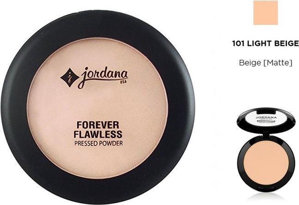 Jordana Forever Flawless Pressed Powder 101 Light Beige