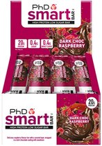 PhD - Smart Bar - Dark Chocolate Raspberry (12x64g)