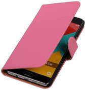 Mobieletelefoonhoesje.nl - Samsung Galaxy A5 (2016) Hoesje Effen Bookstyle Roze