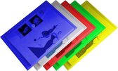 EXXO-HFP # 90100 - Porte-documents A4 - Modèle paysage - Velcro - Couleurs assorties - 150 pièces (15 paquets @ 10 pièces)