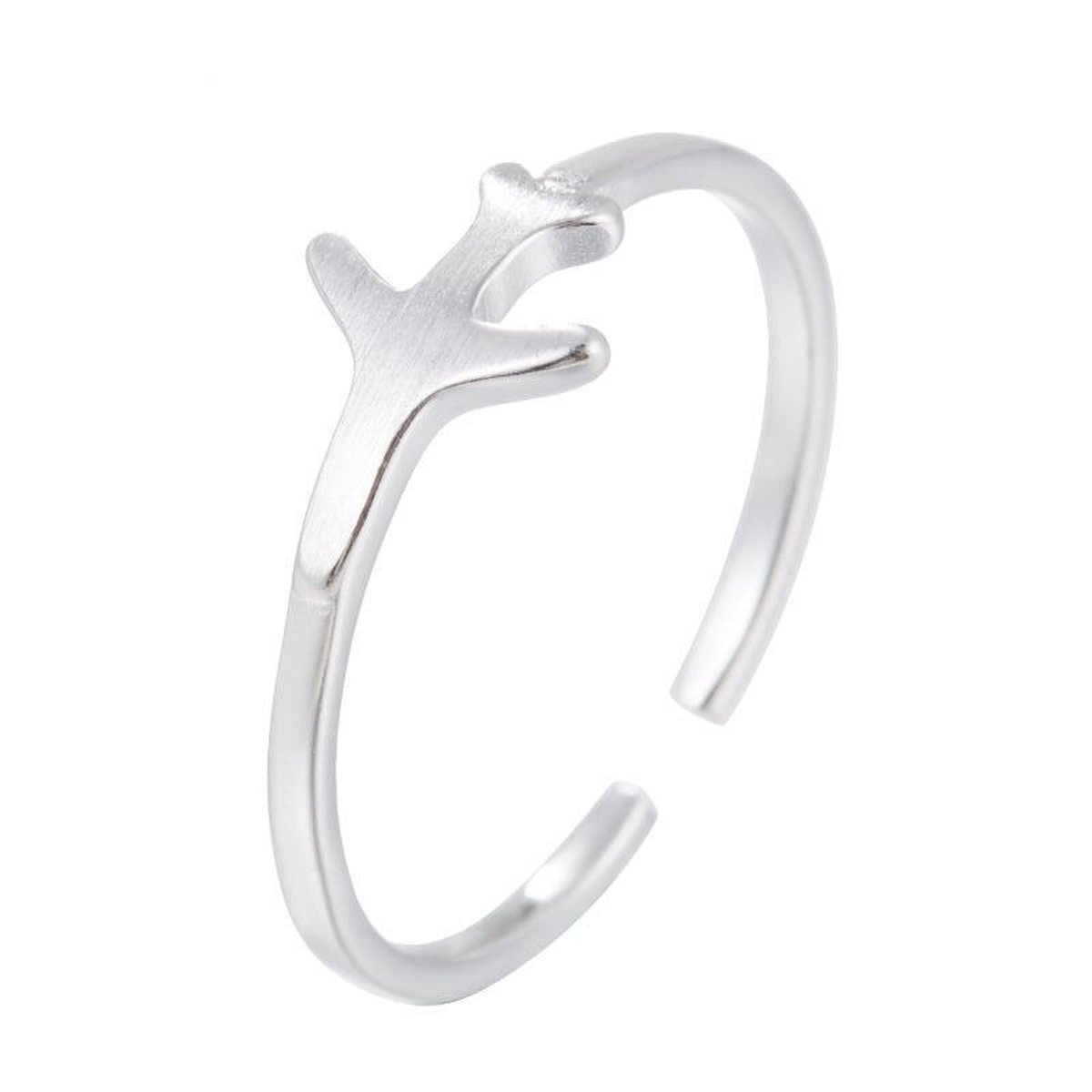 24/7 Jewelry Collection Vliegtuig Ring Verstelbaar - Verstelbare Ring - Zilverkleurig - Amodi
