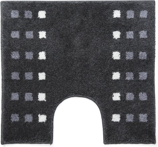 Casilin Brica - Antislip WC mat- Toilet mat met uitsparing - Grijs - 60 x 55 cm