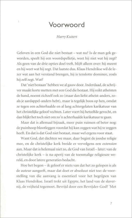 Geloven in een God die niet bestaat