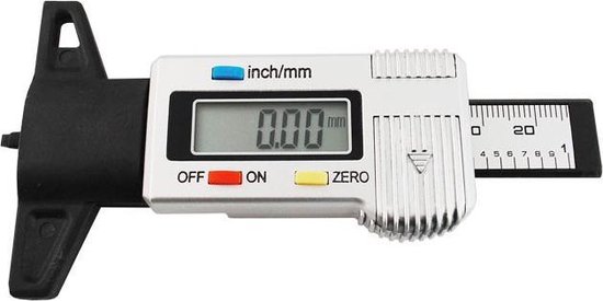 Digitale Bandenprofielmeter - Profieldiepte Meter Banden - Bandprofiel  Meter Met Batterij | bol.com