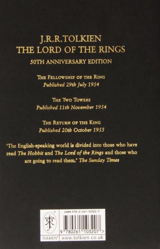 The Lord of the Rings, j. r. r. tolkien 9780261103207 Boeken The Lord of the Rings, j. r. r. tolkien 9780261103207 Boeken