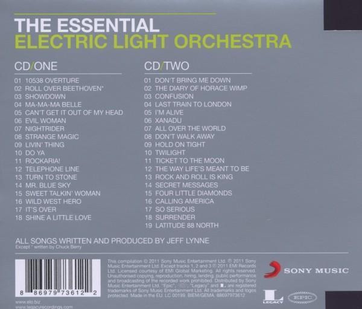 The Essential Electric Light Orchestra, Electric Light Orchestra CD