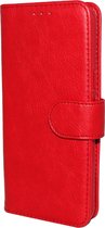 HB Hoesje Geschikt voor Samsung Galaxy S9 Plus - Luxe Kunstlederen Portemonnee Book Case - Rood