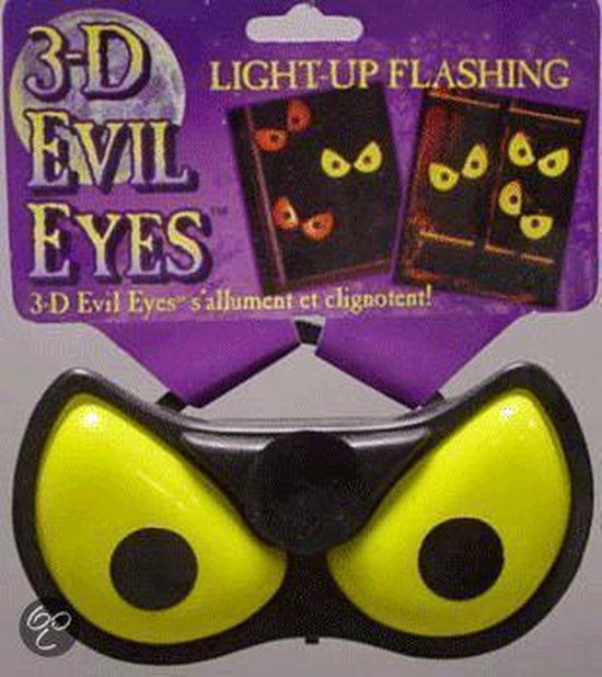 Halloween 3D Evil Eyes glow in the dark Oranje bol