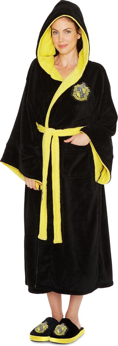 Harry Potter Badjas, Harry Potter "Hufflepuff" hooded womens oversized Multi color