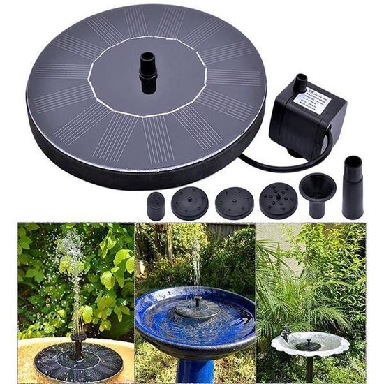 Fontein op Zonne Energie Vogelbad Tuin Waterornament