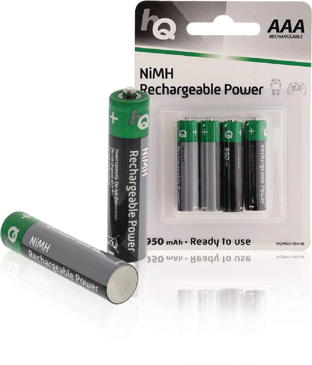 HQ AAA Oplaadbare Batterijen - 950 mAh - 4 stuks