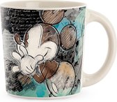 Disney Egan Mug Mickey Mouse Color Fun Ivory Turquoise 360ml
