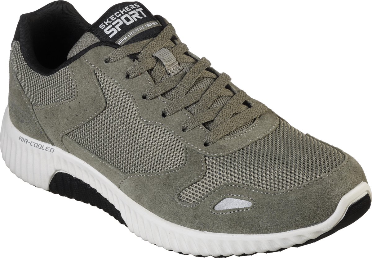 Skechers Paxmen Heren Sneakers Olive - Schoenen.nl