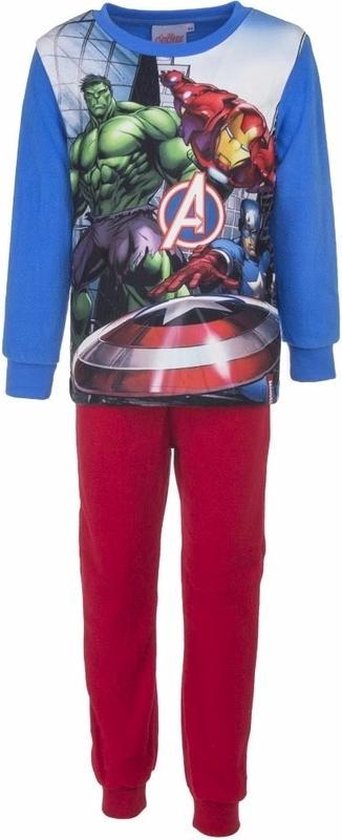 Avengers fleece pyjama blauw voor jongens 140 (10 jaar) | bol.com