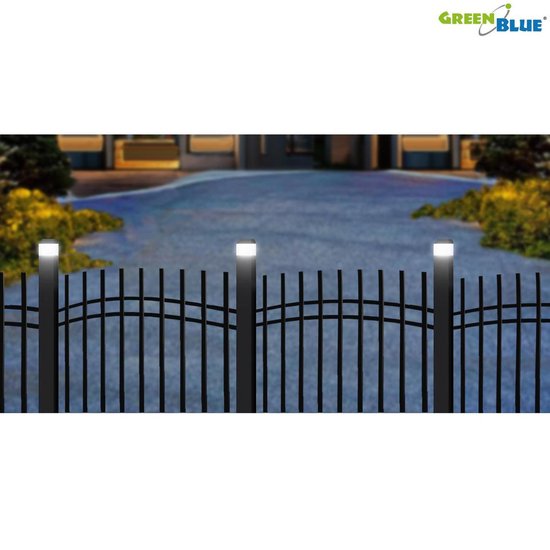 Lampe de jardin solaire avec capteur crépusculaire 81x81x60 mm