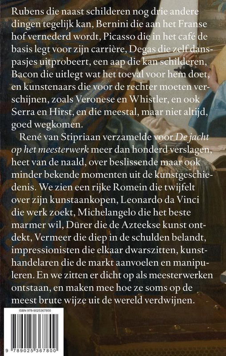 De Jacht Op Het Meesterwerk - back cover