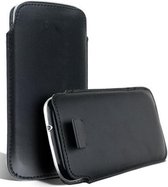 zwart leren insteek hoesje tasje Samsung Galaxy S5