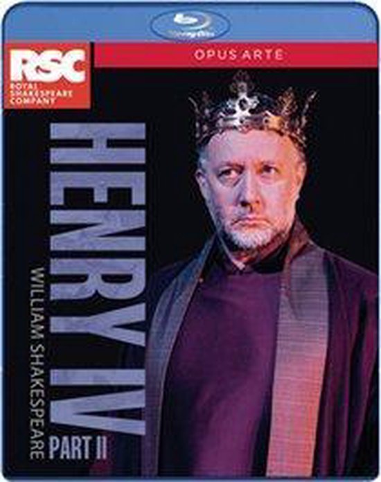 Blu-ray hoes met een man die een kroon en paarse gewaad draagt.
