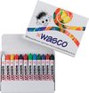 foto van Wasco set 12 kleuren krijtjes waskrijt waspastels
