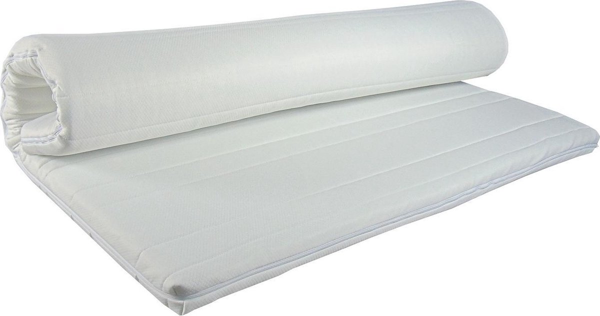 Slaaploods.nl Topdekmatras - Koudschuim Comfort - 200x210 cm - Dikte 8 cm Wit