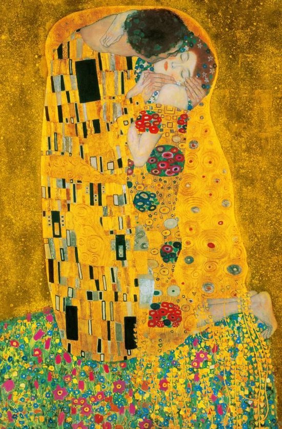 medeleerling helling Mooi Gustav Klimt De Kus - Giga Poster - 115 × 175 cm | bol.com