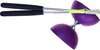 Afbeelding van het spelletje Set Acrobat 105 Rubber Diabolo Purple + aluminum hand sticks
