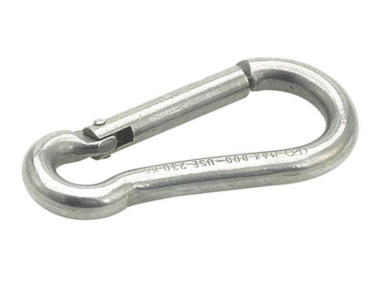 Kong Karabijnhaak 80mm met wegklapbare pin