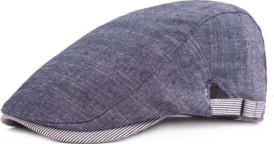 Flatcap - Platte pet - Verstelbaar - Blauw