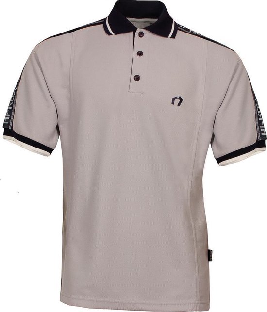Heren jaren 50 Vintage Look polo shirt van ons merk A'prox Grijs met tekst  op mouwen... | bol