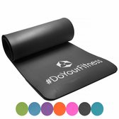 #DoYourFitness - fitness mat perfect voor pilates, aerobics, yoga - »Yogini« - non-slip, duurzaam, huidvriendelijk, slijtvast - 183 x 61 x 1,0cm cm - zwart
