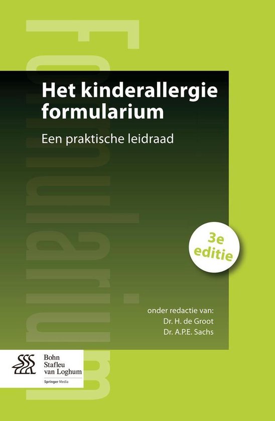 Formularium reeks - Het kinderallergie formularium - cover