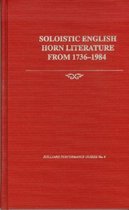 Soloistic English Horn Literature (1736-1984) - A Thematic Catalogue