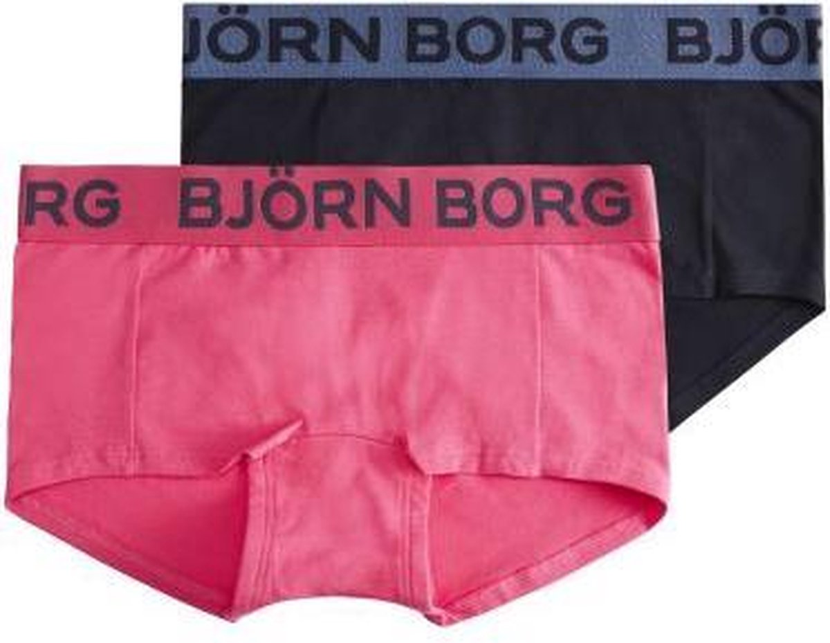 Regeren Bewijzen converteerbaar Bjorn Borg Minishorts Seasonal Solids - Ondergoed - Dames - 2 Pack -  Roze/Zwart - Maat 42 | bol.com