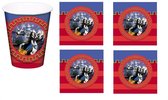 8x Bekers ridder250ml + 4x Pak servetten ridder
