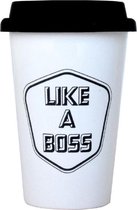 Like a Boss  - Koffiebeker - to go mok - milieu bewust - duurzaam - no waste - koffie to go - koffie - Sinterklaas - Kerstcadeau