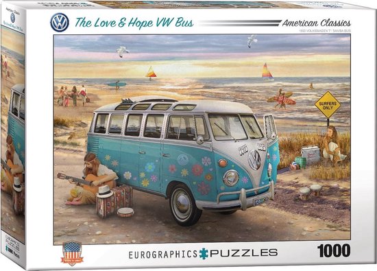 Eurographics legpuzzel - Volkswagen T1 Samba Bus - 1000 stukjes | bol.com