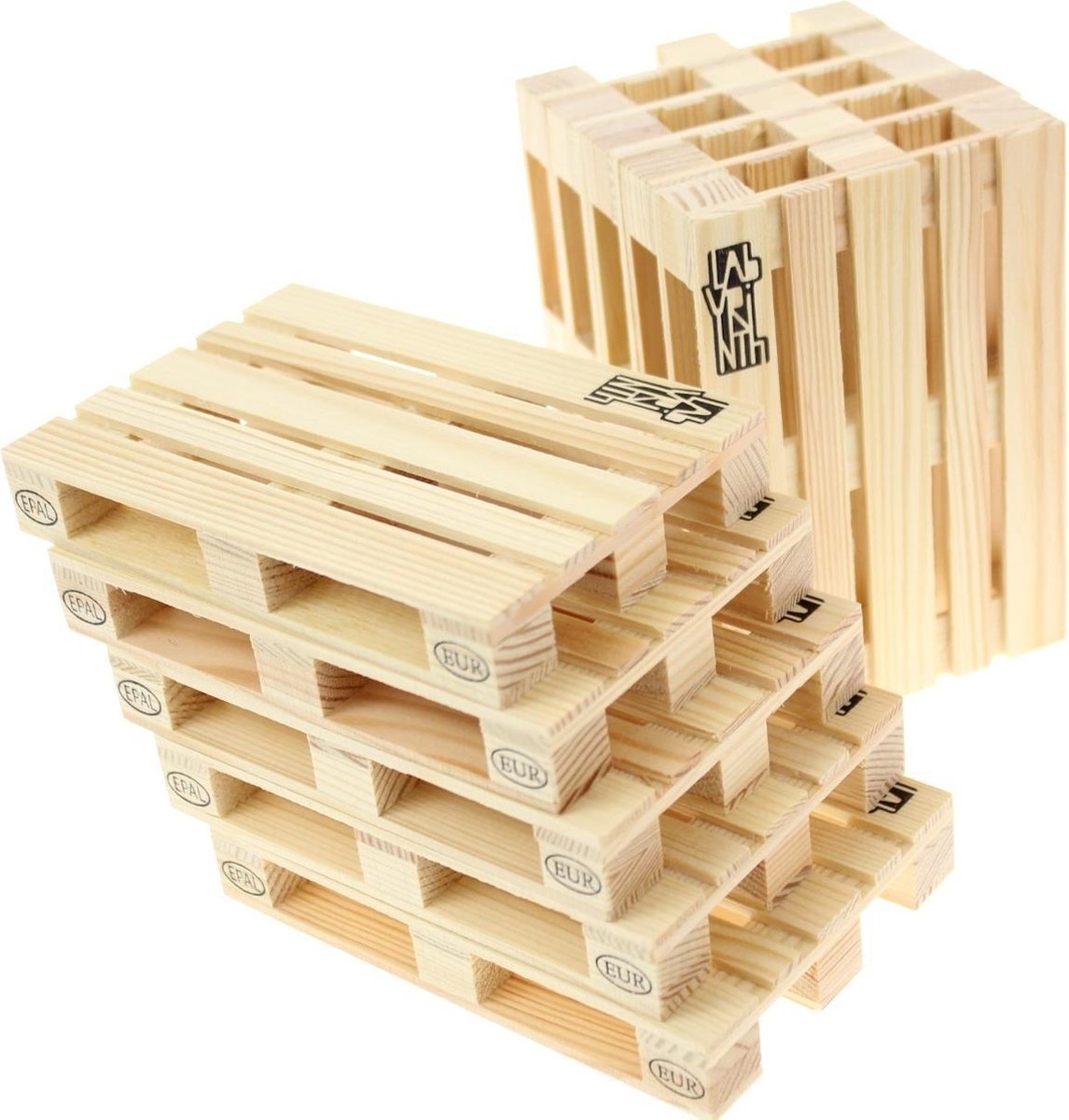Labyrinth Palette-It - Set van 10 design pallet onderzetters