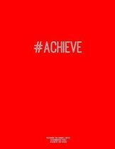 Notebook for Cornell Notes, 120 Numbered Pages, #ACHIEVE, Red Cover