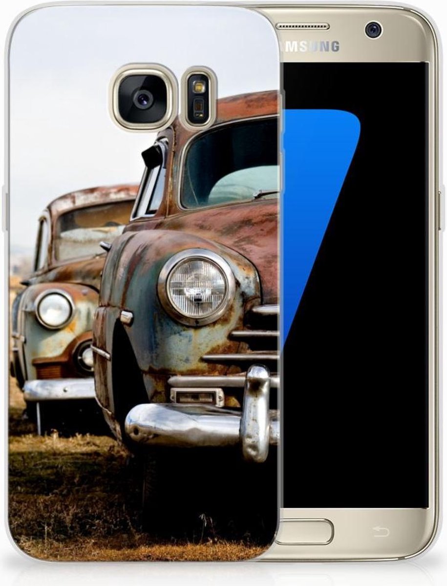 Samsung Galaxy S7 Siliconen Hoesje met foto Vintage Auto